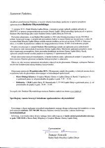 Pismo skierowane do mieszkańców mojego okręgu wyborczego w sprawie Budżetu Obywatelskiego:-)